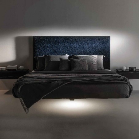 Lago - Fluttua Bed - Fabric Headboard