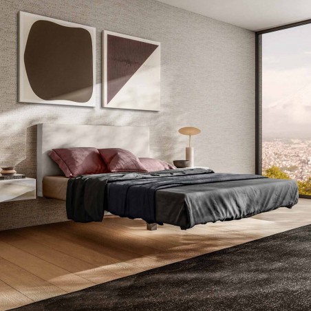 Lago - Fluttua Bed - Fabric Headboard