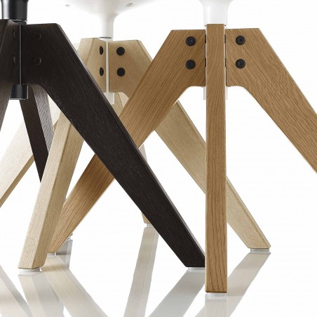 MDF Italia - Flow Chair girevole - 4 gambe VN in rovere