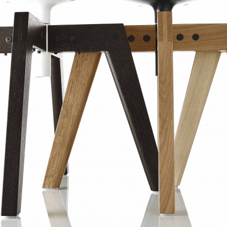 MDF Italia - Flow Chair girevole - 4 gambe in rovere