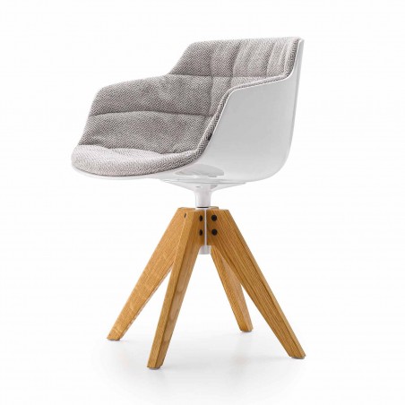 MDF Italia - Flow Slim girevole - 4 gambe VN in rovere