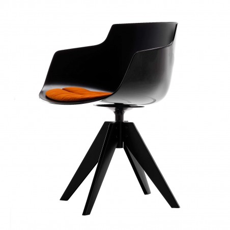 MDF Italia - Flow Slim girevole - 4 gambe VN in acciaio
