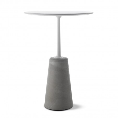 MDF Italia - Rock Table - base stretta in cemento naturale