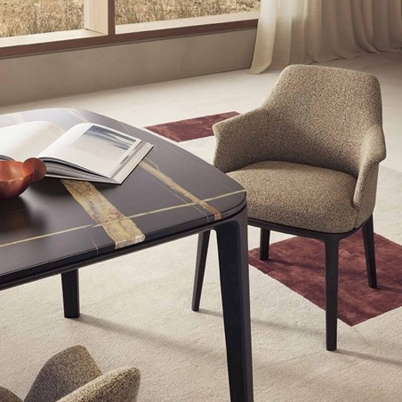 Poliform - Chaise Sophie avec accoudoirs
