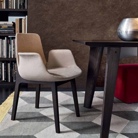 Poliform - Chaise Ventura avec accoudoirs