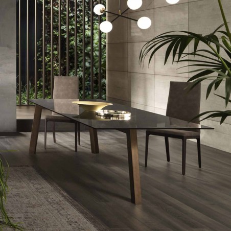 Riflessi - Treble Glass or Ceramics Rectangular Table