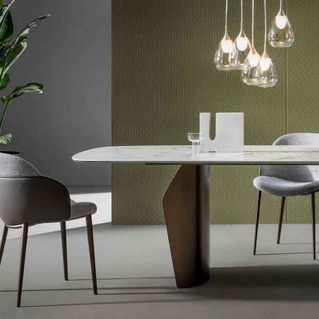 Bonaldo - Table Flame en Marbre L 280 x P 115 cm
