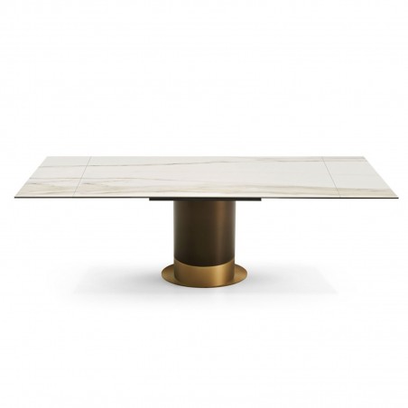 Eforma - Cilindro Table Extensible - Plateau en Ceramique
