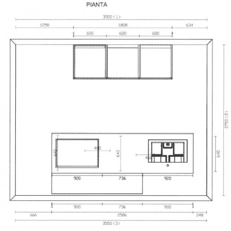 Lago - Cucina 36e8 Isola XGlass Calacatta - Lago