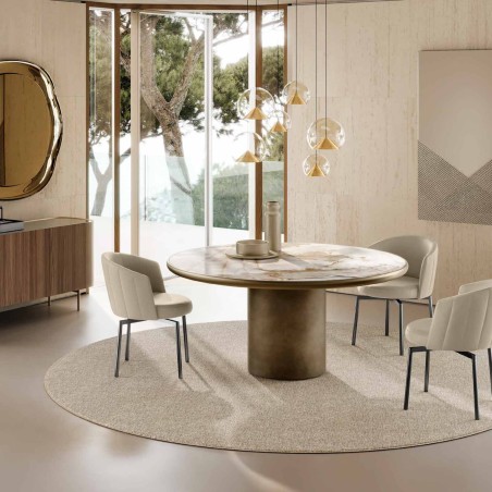 Eforma - Cilindro Round Table - Ceramics Table King