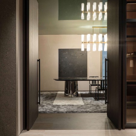 Molteni&C - Tavolo Mateo Ovale 2024 - Base Acciaio Lucido