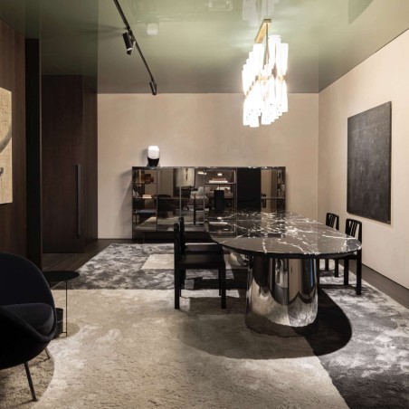 Molteni&C - Tavolo Mateo Ovale 2024 - Base Acciaio Lucido