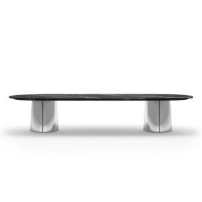 Molteni&C - Tavolo Mateo Ovale 2024 - Base Acciaio Lucido