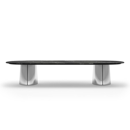 Molteni&C - Mateo Oval Table 2024 - Pieds en Acier Brillant