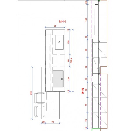 Modulnova - MH6 Super Matt Cucina + Zona Living