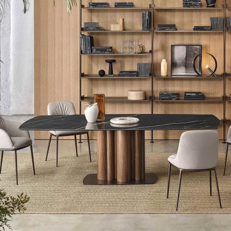Riflessi - Tower Table with Ceramics Top
