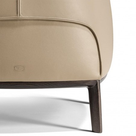Poltrona Frau - Archibald Fauteuil avec Pieds en Bois