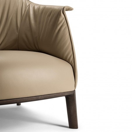 Poltrona Frau - Archibald Fauteuil avec Pieds en Bois