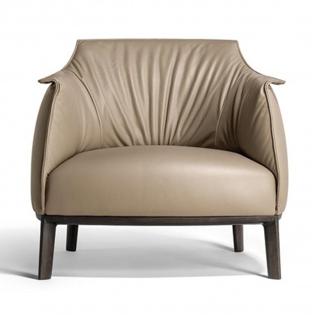 Poltrona Frau - Archibald Armchair with wood basement