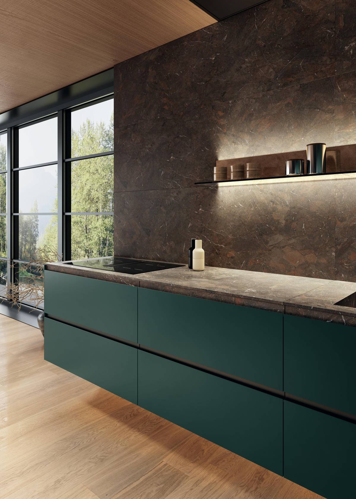 Cucina verde intenso tendenze cucina 2027